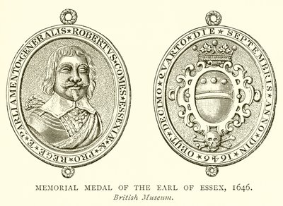Memorial Medal of the Earl of Essex, 1646 by English School