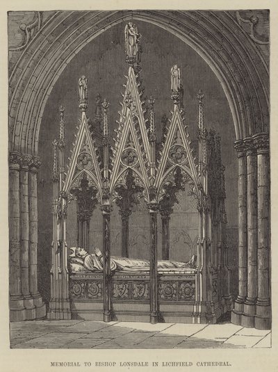 Memorial to Bishop Lonsdale in Lichfield Cathedral by English School