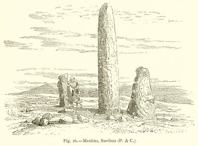 Menhirs, Sardinia by English School