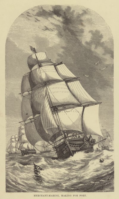 Merchant-Marine, making for port by English School