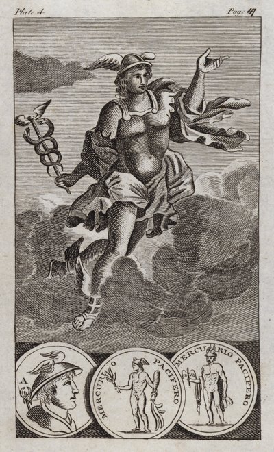 Mercury (engraving) by English School