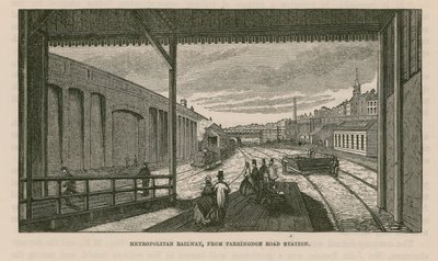 Metropolitan Railway from Farringdon Road Station by English School
