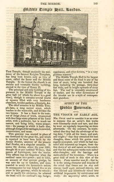 Middle Temple Hall by English School