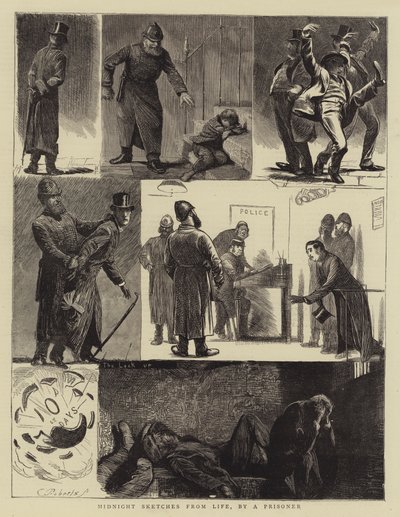 Midnight Sketches from Life, by a Prisoner by English School