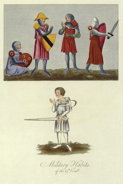Military habits of the 14th Century by English School