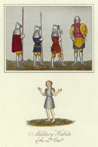 Military habits of the 14th Century by English School