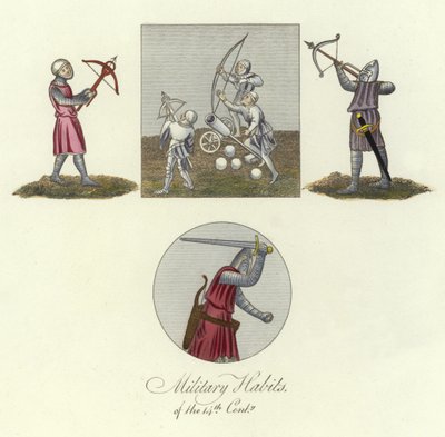 Military habits of the 14th Century by English School