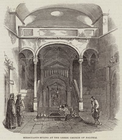 Miraculous Spring at the Greek Church of Balukli by English School