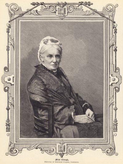 Miss Clough, Principal of Newnham College, Cambridge (engraving) by English School