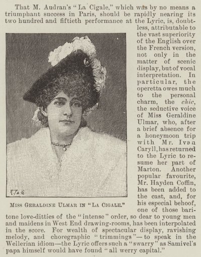 Miss Geraldine Ulmer in "La Cigale" by English School
