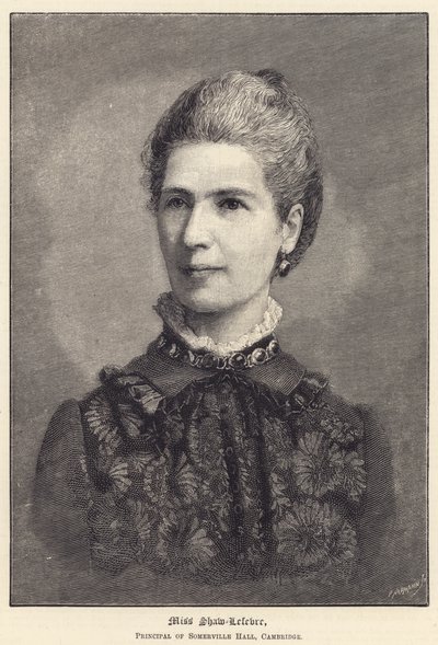 Miss Shaw-Lefevre, Principal of Somerville Hall, Cambridge by English School
