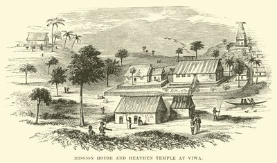 Mission House and Heathen Temple at Viwa by English School