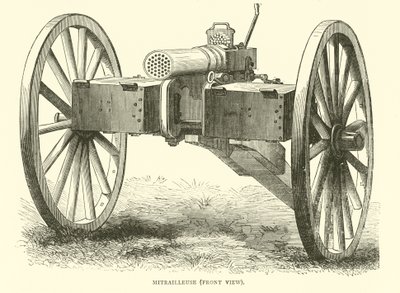 Mitrailleuse, Front View, August 1870 by English School
