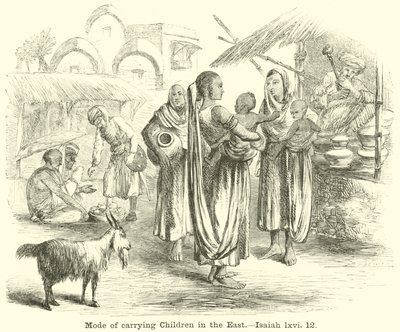Mode of carrying Children in the East by English School