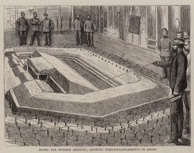 Model for Modern Redoubt, Showing Wire-Entanglements in Front by English School
