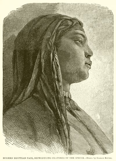 Modern Egyptian Face, Reproducing Features of the Sphinx by English School