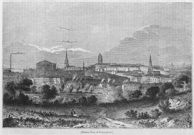 Modern View of Birmingham by English School