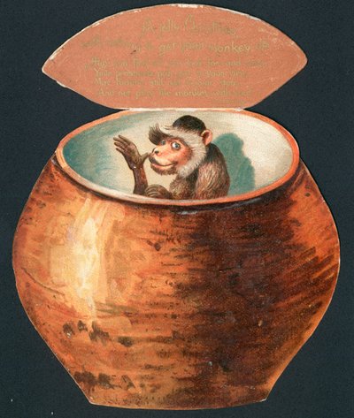 Monkey in Pot by English School