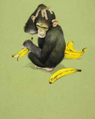 Monkey with Bananas by English School