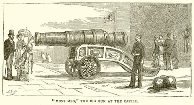 Mons Meg, the Big Gun at the Castle by English School