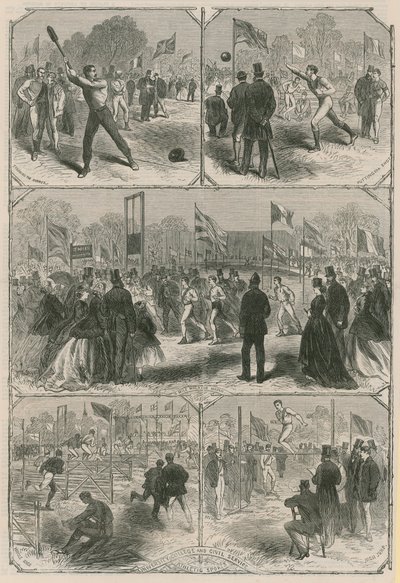 Montage of Illustrations Relating to the University College and Civil Service Athletic Sports by English School