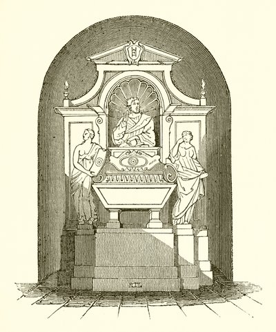 Monument of Galileo in the Church of Santa Croce at Florence by English School