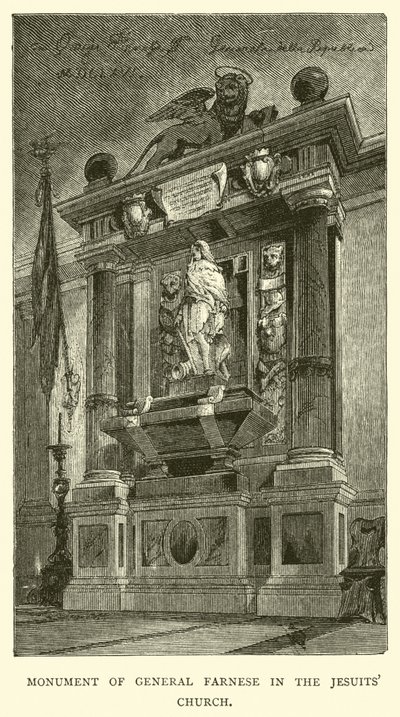 Monument of General Farnese in the Jesuits Church by English School