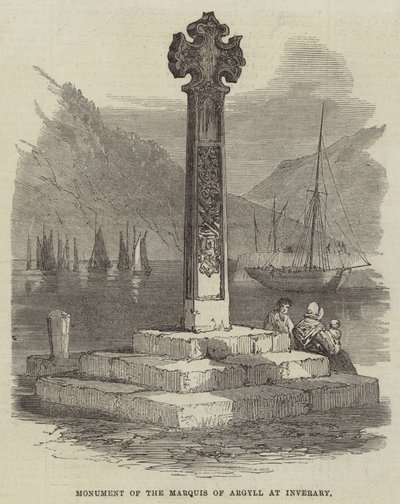Monument of the Marquis of Argyll at Inverary by English School
