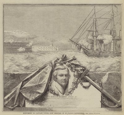 Monument to Captain Lyons, just erected in St Paul