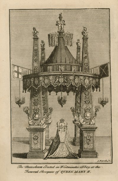 Monument to Queen Mary II by English School