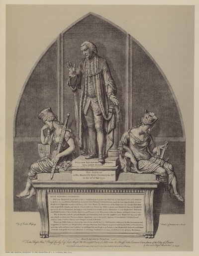 Monument to William Beckford, twice Lord Mayor of London, by John Francis Moore, Guildhall, City of London by English School