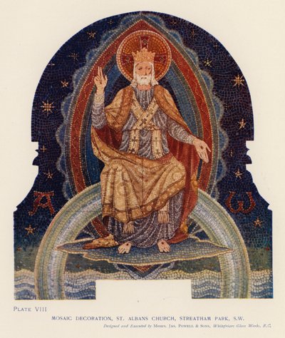 Mosaic decoration, St Albans Church, Streatham Park, London by English School