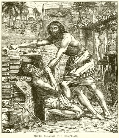 Moses Slaying the Egyptian by English School