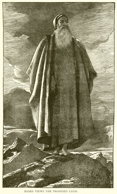 Moses Views the Promised Land by English School