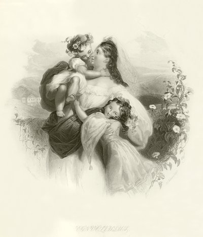 Mother and children by English School