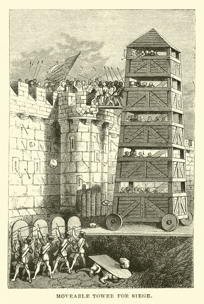 Moveable tower for Siege by English School