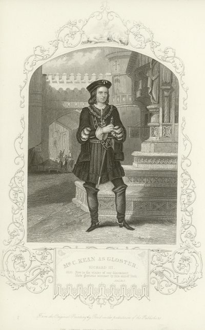 Gloster, Richard III, Act I, Scene I by English School