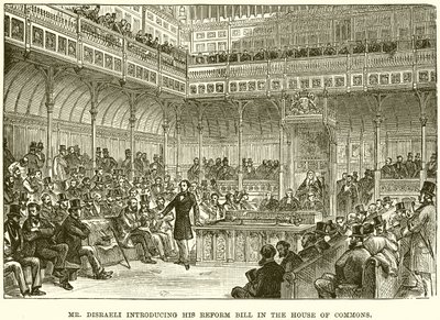 Mr. Disraeli introducing his Reform Bill in the House of Commons by English School