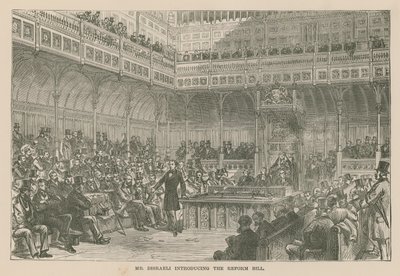 Mr. Disraeli Introducing the Reform Bill by English School