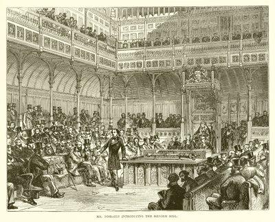 Mr. Disraeli Introducing the Reform Bill by English School