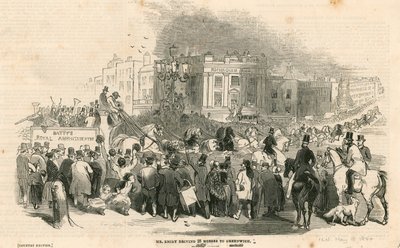 Mr Emidy driving twenty-eight horses from London to Greenwich by English School