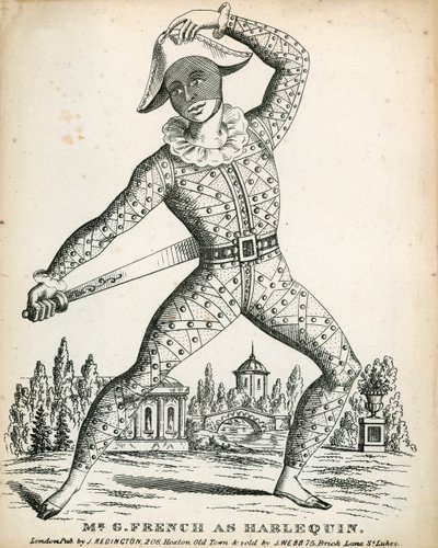 Mr G French as Harlequin by English School