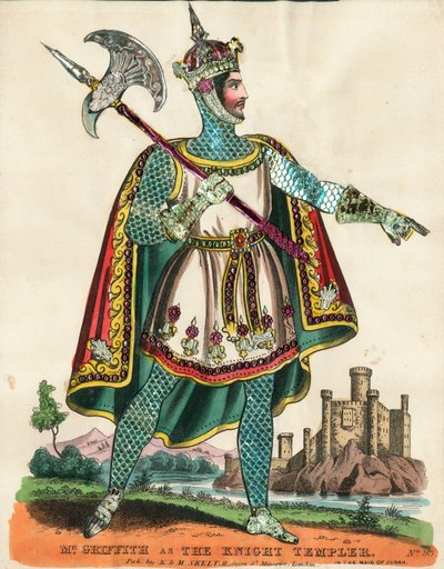 Mr Griffith as the Knight Templar in the Maid of Judah by English School