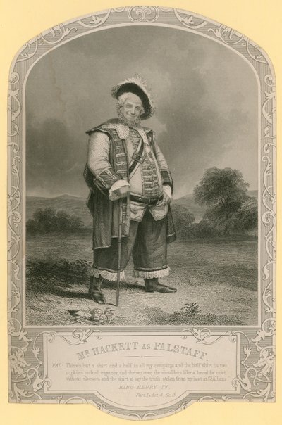 Mr Hackett as Falstaff by English School