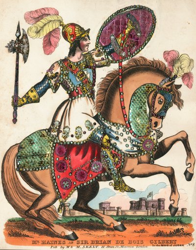 Mr Haines as Sir Brian de Bois Gilbert in the Maid of Judah by English School