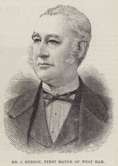 Mr J Meeson, First Mayor of West Ham by English School