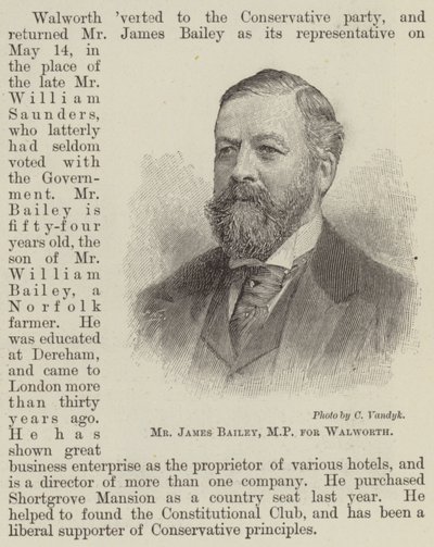 Mr James Bailey, MP for Walworth by English School