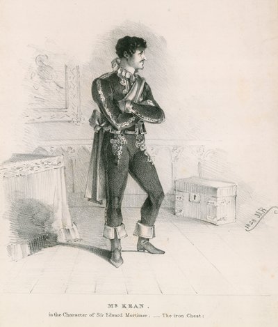 Mr Kean in the character of Sir Edward Mortimer in The Iron Chest by English School