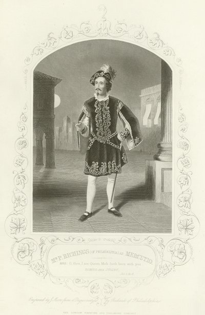 Mercutio, Romeo and Juliet, Act I, Scene IV by English School