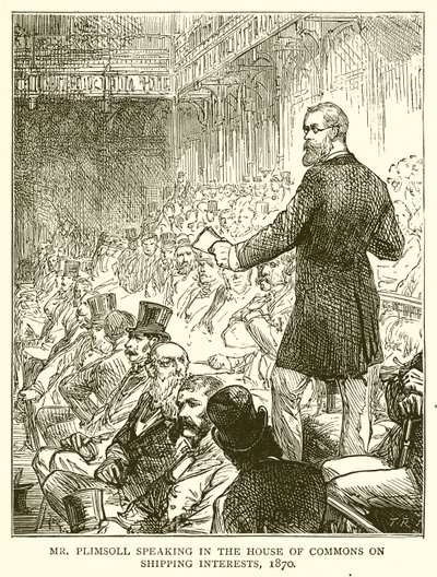 Mr. Plimsoll speaking in the House of Commons on Shipping Interests, 1870 by English School